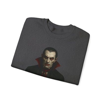 Gothic Horror Sweatshirt, Cozy Vampire Sweatshirt, Spooky Apparel, Halloween Costume Top, Unisex Halloween Sweatshirt