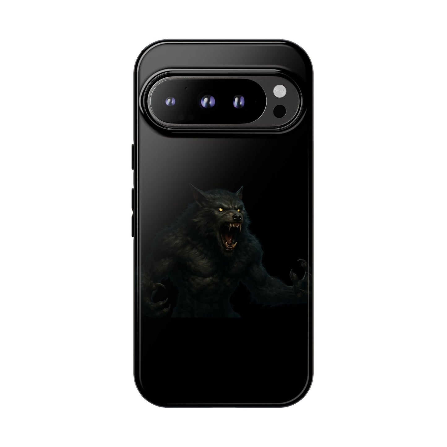 Werewolf Phone Case, Tough Cases, Black Panther Design, Gift for Animal Lovers, Phone Accessories, Fierce Phone Protection - TRV