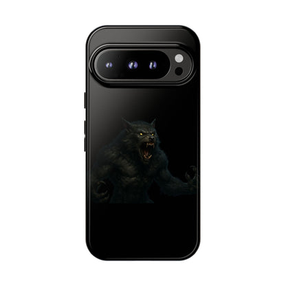 Werewolf Phone Case, Tough Cases, Black Panther Design, Gift for Animal Lovers, Phone Accessories, Fierce Phone Protection - TRV
