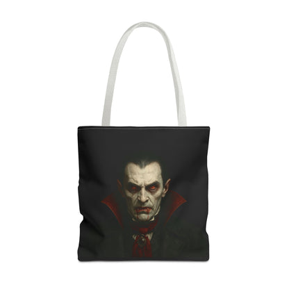 Vampire Haunted Tote Bag, Spooky Shopping Bag, Halloween Accessory, Gothic Style Handbag, Perfect for Halloween Parties, Unisex Tote - TRV