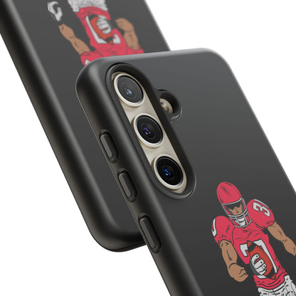 Football Player Tough Phone Case – Protective Black Sports iPhone Case