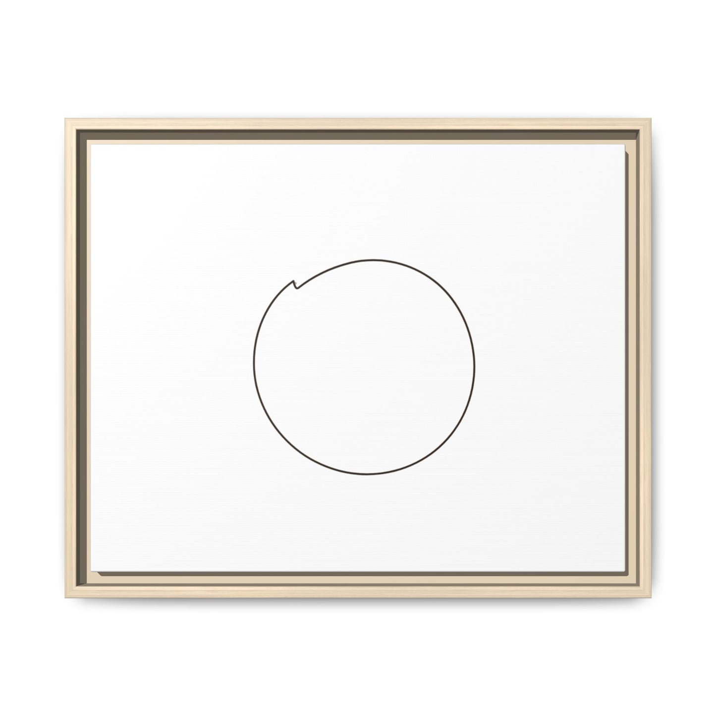 Minimal Circle Line Matte Canvas Framed | Modern Abstract Wall Art