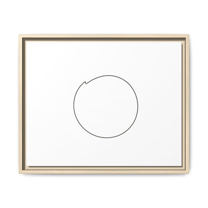 Minimal Circle Line Matte Canvas Framed | Modern Abstract Wall Art
