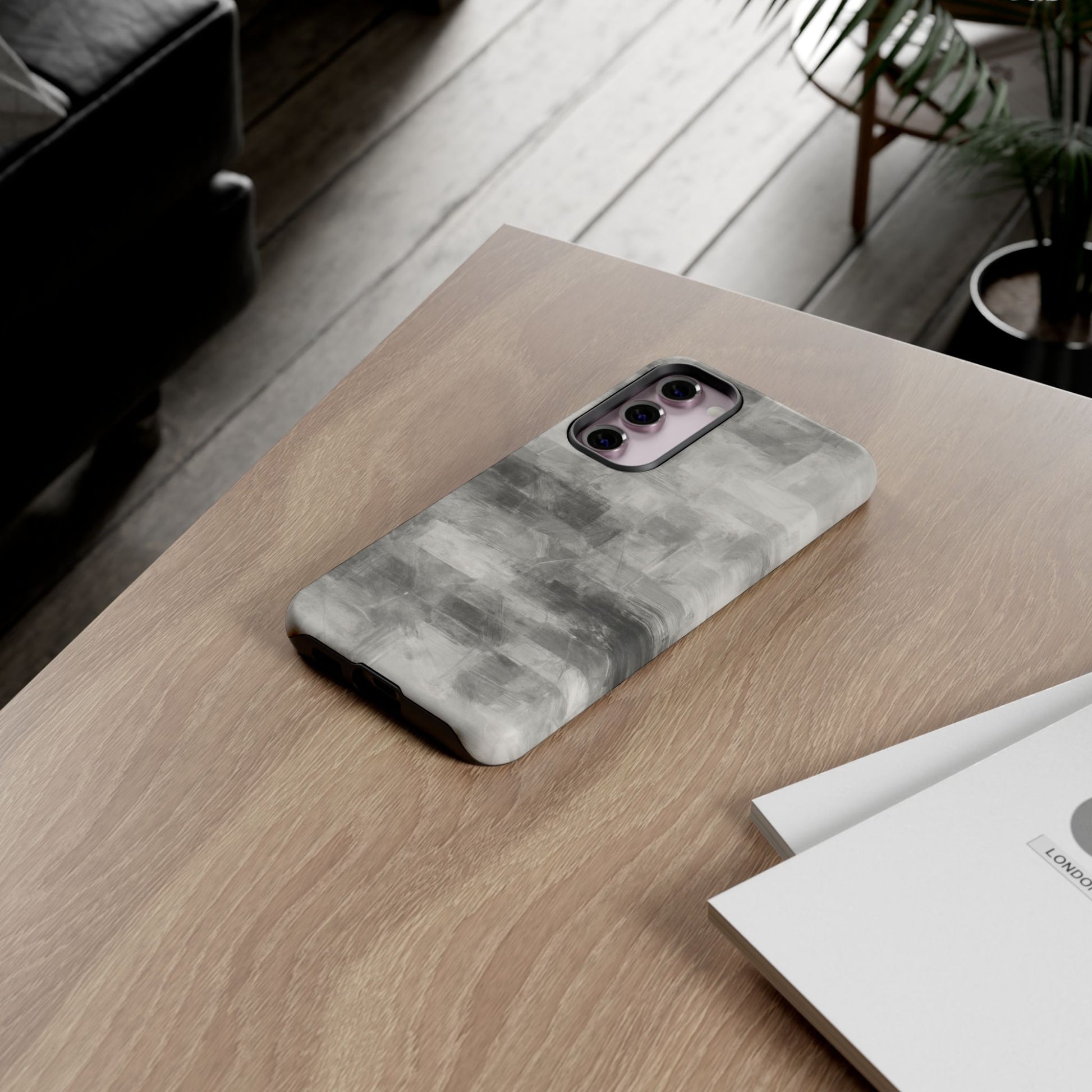 Stylish Phone Case for Tough Protection, Marble Grey Design, Customizable Gift for Her, Unisex Mobile Accessory, Birthday Present, [...] - TRV