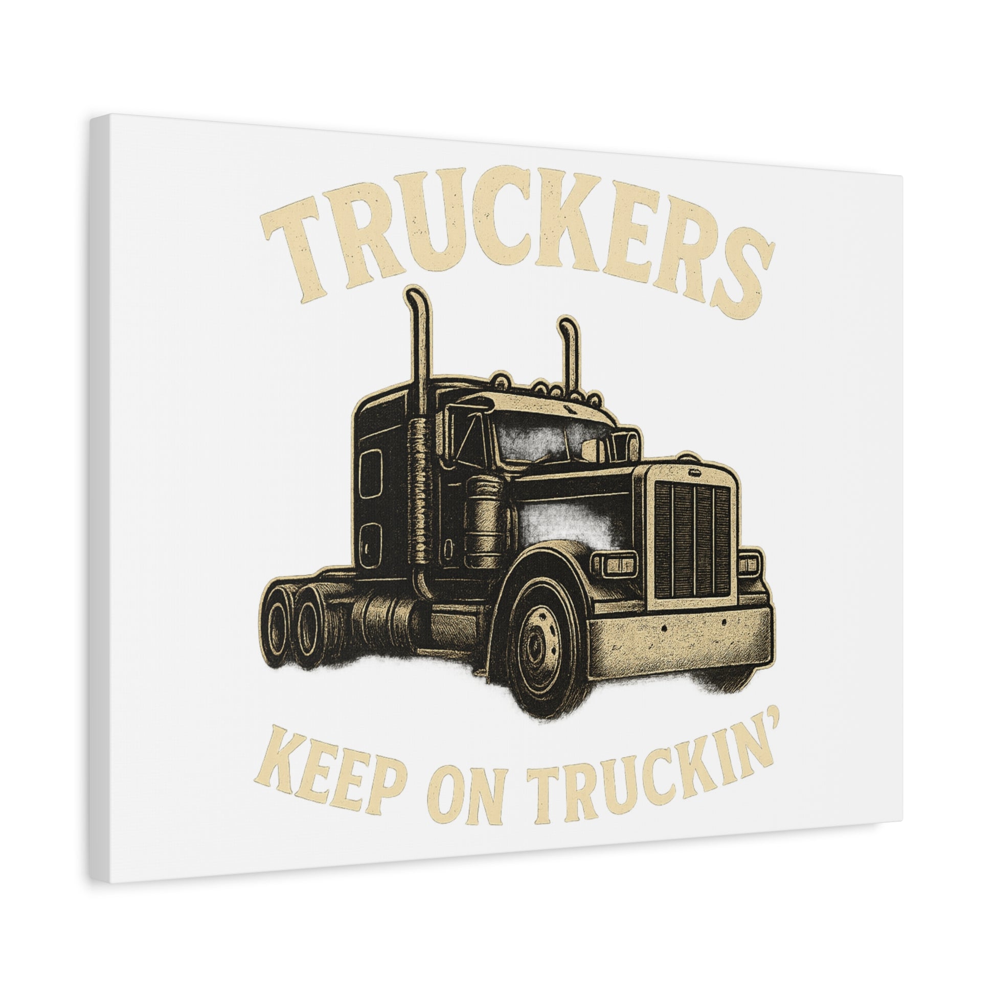 Truckers Canvas Wall Art, Keep on Truckin' Decor, Gift for Drivers, Trucking Artwork, Transportation Gift - TRV