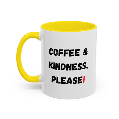Coffee & Kindness Mug - Inspirational Coffee Cup, Gift for Friends, Office Decor, Encouragement, Morning Motivation