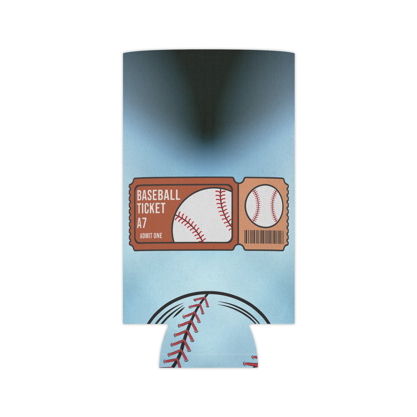 Baseball Ticket Can Cooler, Fun Drink Sleeve for Tailgates, Sports Events, Unique Gift for Fans, Outdoor BBQ, Summer Parties