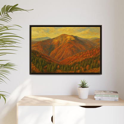 Autumn Landscape Wall Art, Cozy Home Decor, Nature Print, Framed Canvas, Fall Decorations, Gift Idea for Art Lovers - TRV