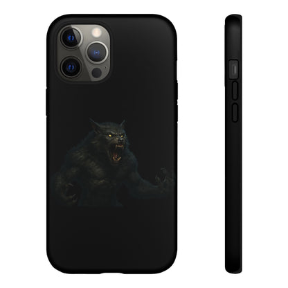 Werewolf Phone Case, Tough Cases, Black Panther Design, Gift for Animal Lovers, Phone Accessories, Fierce Phone Protection - TRV