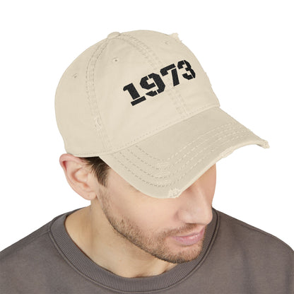 Vintage Distressed Dad Hat | Custom Embroidered Cap, Unisex Fashion Accessory, Gift for Fathers Day, Birthday, Casual Wear, 1973 [...] - TRV