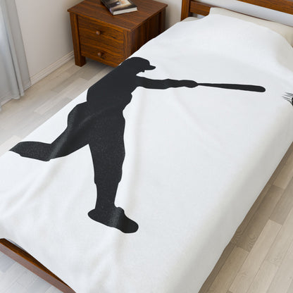Baseball Velveteen Plush Blanket, Cozy Sports Throw, Soft Blanket for Fans, Great Gift for Baseball Lovers, Home Decor - TRV