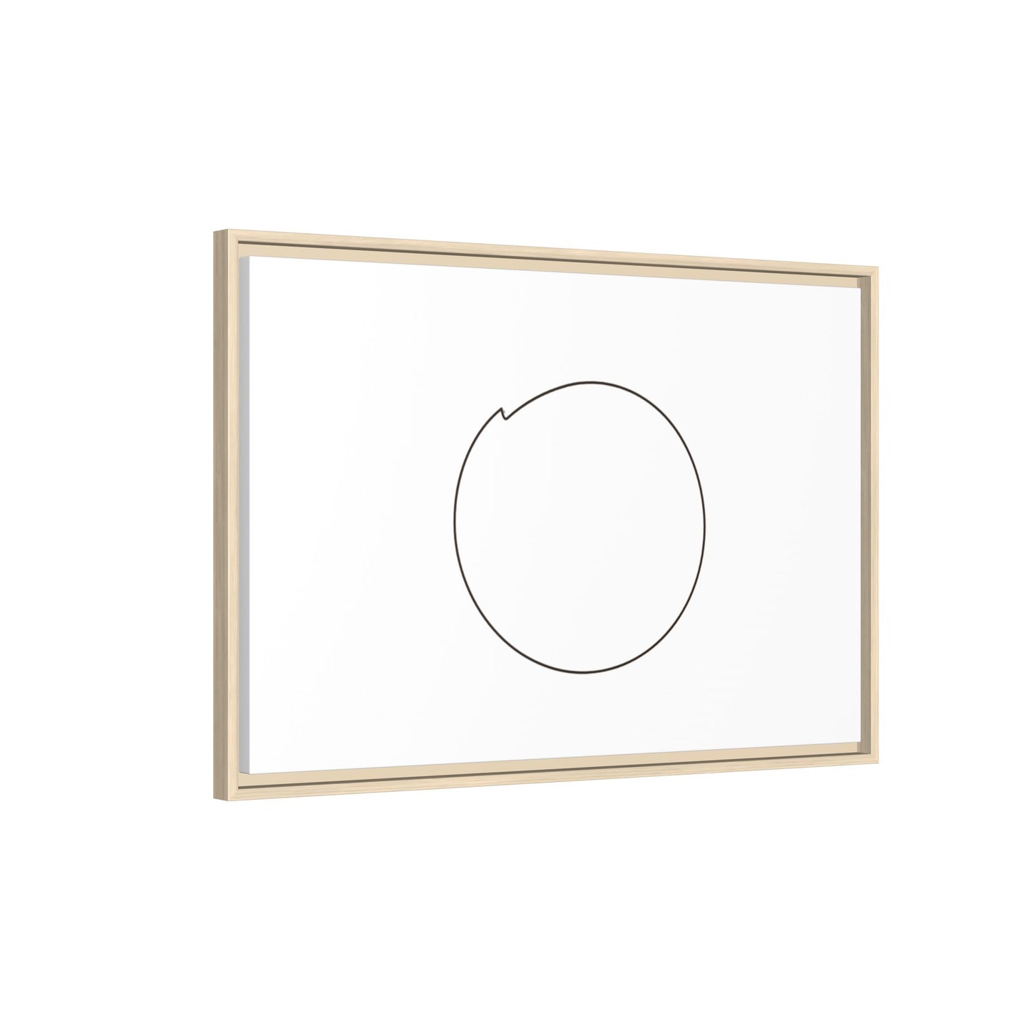 Minimal Circle Line Matte Canvas Framed | Modern Abstract Wall Art