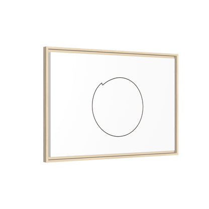 Minimal Circle Line Matte Canvas Framed | Modern Abstract Wall Art