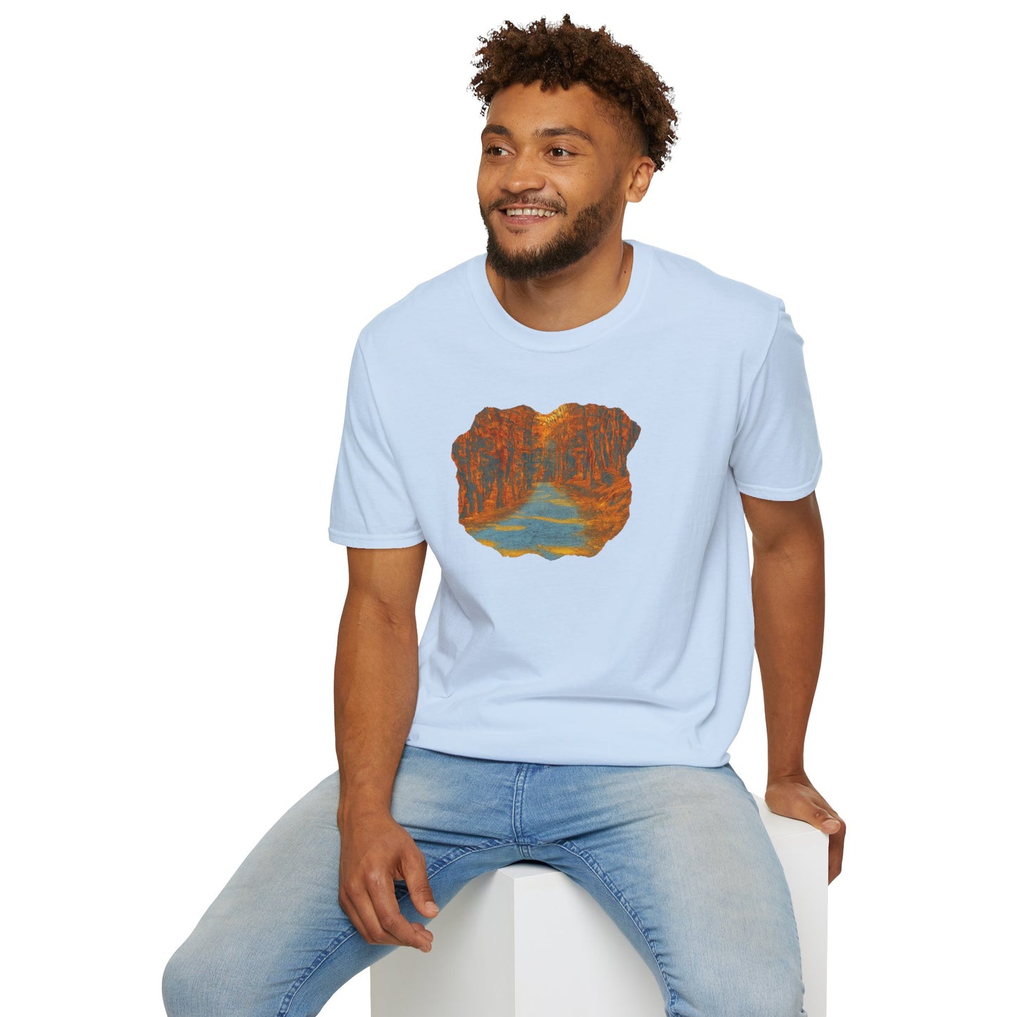 Autumn Pathway Unisex Softstyle T-Shirt, Cozy Fall Shirt, Nature Lover Tee, Scenic Route Top, Gift for Hikers, Casual Wear, Outdoor [...]