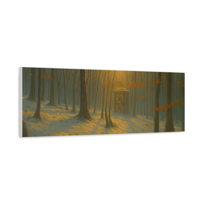Matte Canvas Wall Art, Scenic Nature Print, Calm Forest Decor, Cozy Home Aesthetic, Autumn Landscape, Gift for Nature Lovers - TRV