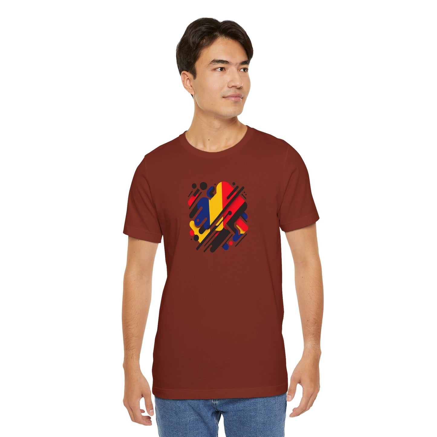 Artistic Heart Unisex Jersey Tee - Vibrant Graphic Tee, Casual Wear, Gift for Art Lovers, Birthday Surprise, Everyday Comfort - TRV