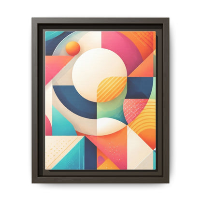 Colorful Geometric Abstract Art Matte Canvas Framed