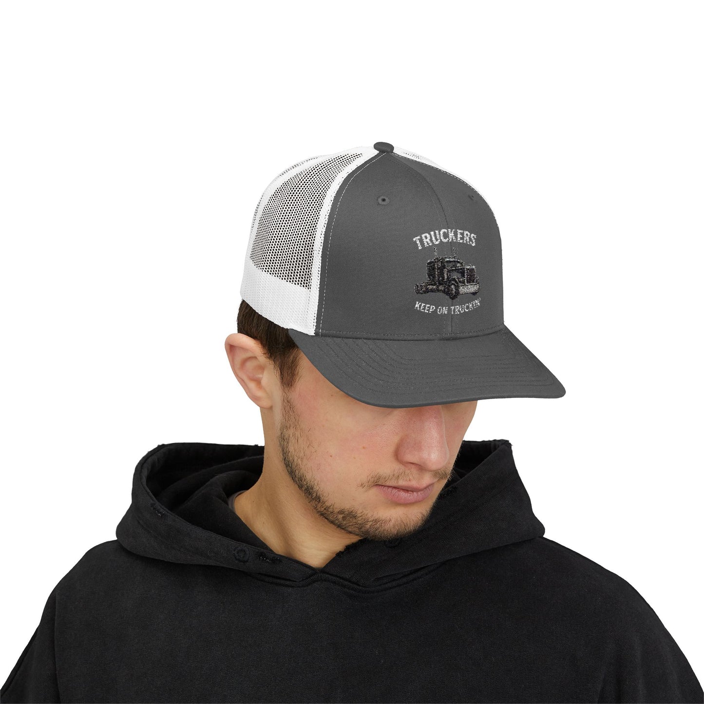 Truck Driver Snapback Cap, Mesh Trucker Hat, Cool Casual Hat, Perfect Gift for Drivers, Trucking Enthusiasts, Outdoor Style - TRV