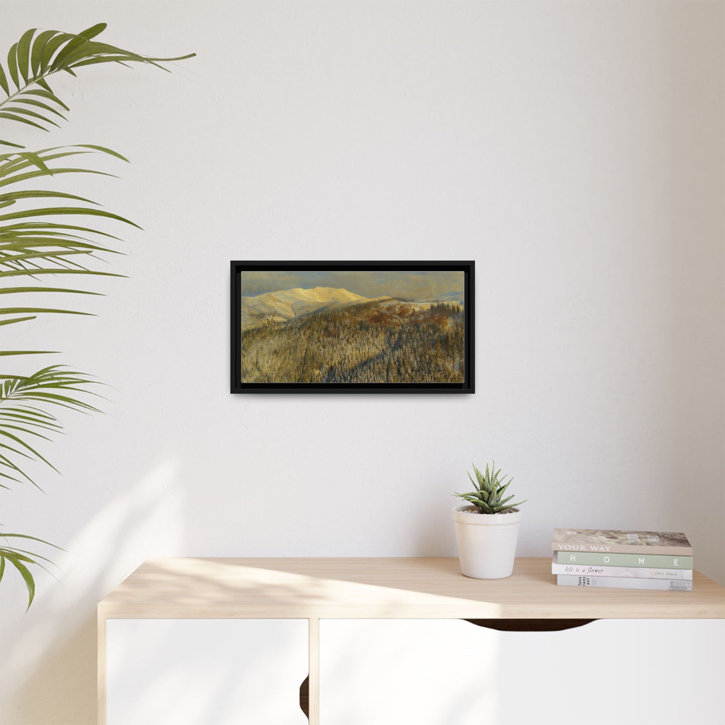 Framed Mountain Canvas Art, Perfect for Home Decor, Nature Wall Art, Gift for Nature Lovers, Cozy Atmosphere - TRV