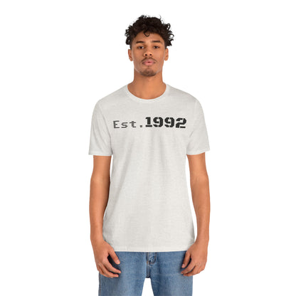 Est. 1992 Unisex Jersey Tee - Retro Birthday Gift, Casual Wear, Cool Vintage T-Shirt, Gift for Him, Gift for Her - TRV