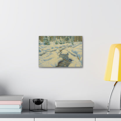 Winter Wonderland Canvas Art, Cozy Home Decor, Winter Landscape Wall Art, Nature Print, Holiday Gift Idea