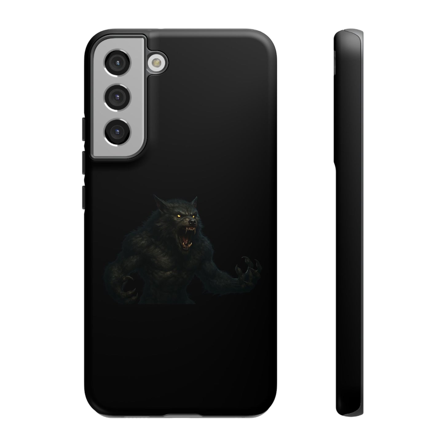 Werewolf Phone Case, Tough Cases, Black Panther Design, Gift for Animal Lovers, Phone Accessories, Fierce Phone Protection - TRV