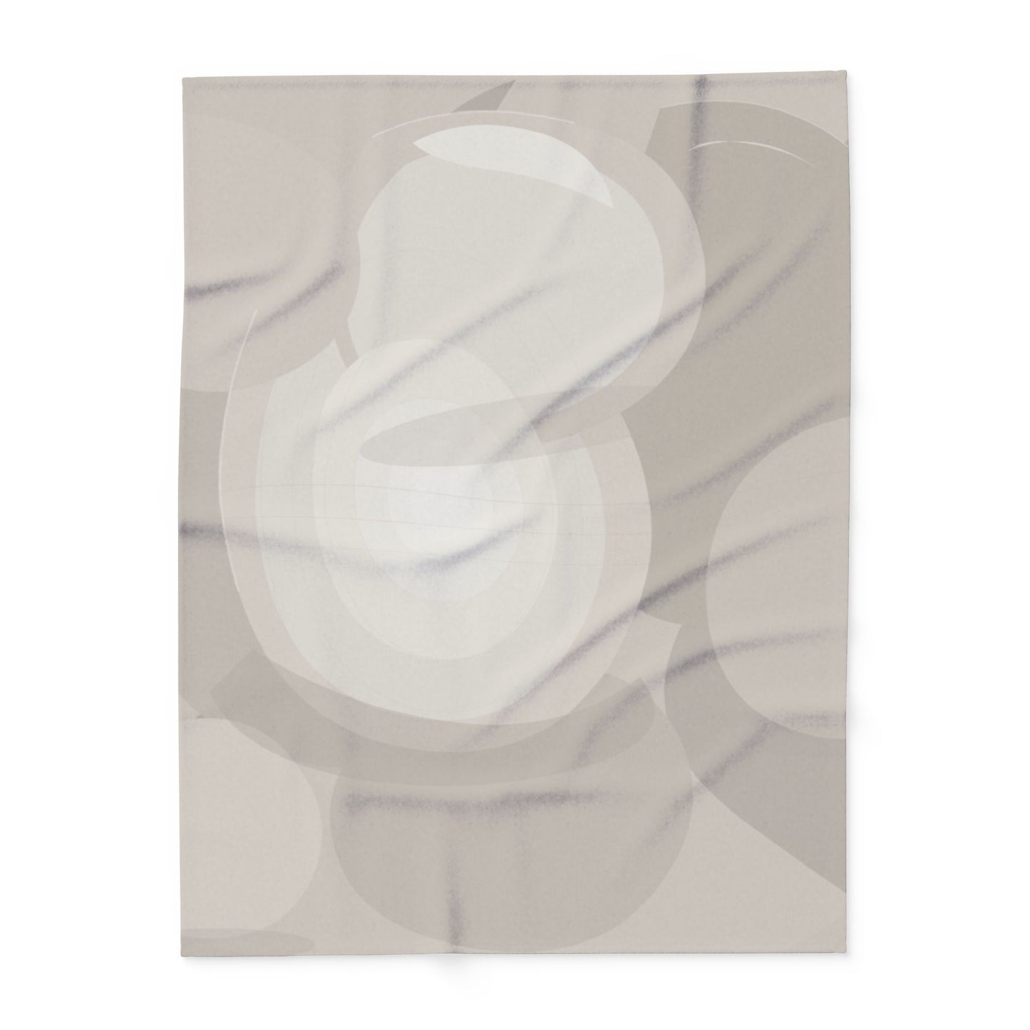 Abstract neutral swirls Arctic fleece blanket by Printify, featuring a minimal modern design perfect for home decor.