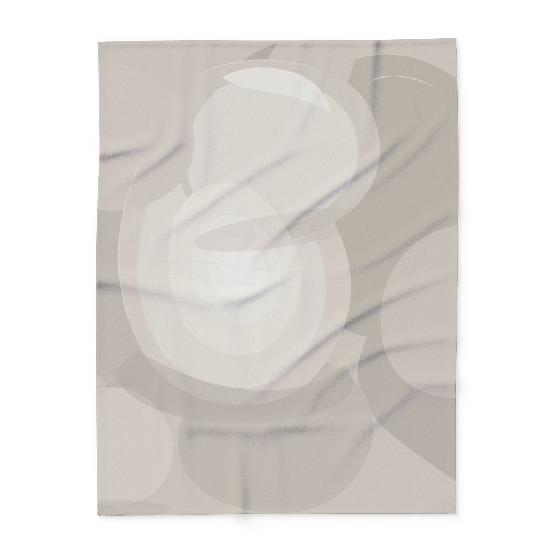 Abstract neutral swirls Arctic fleece blanket by Printify, featuring a minimal modern design perfect for home decor.
