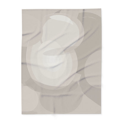 Abstract neutral swirls Arctic fleece blanket by Printify, featuring a minimal modern design perfect for home decor.
