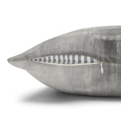 Watercolor Gray Decorative Pillowcase — Spun Polyester Square Throw Pillow Cover
