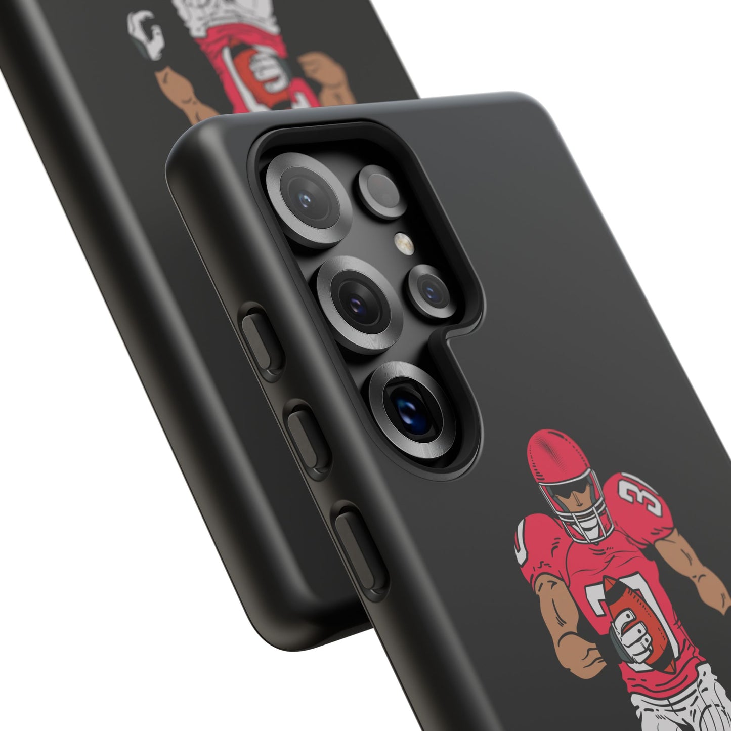 Football Player Tough Phone Case – Protective Black Sports iPhone Case