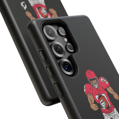 Football Player Tough Phone Case – Protective Black Sports iPhone Case