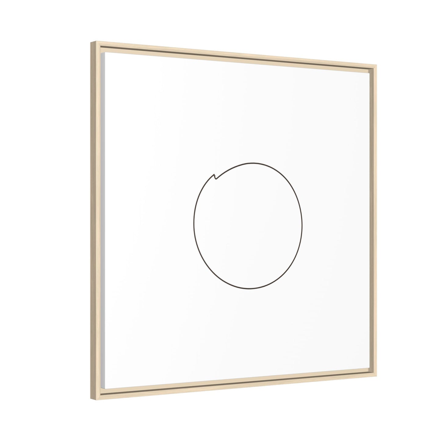 Minimal Circle Line Matte Canvas Framed | Modern Abstract Wall Art