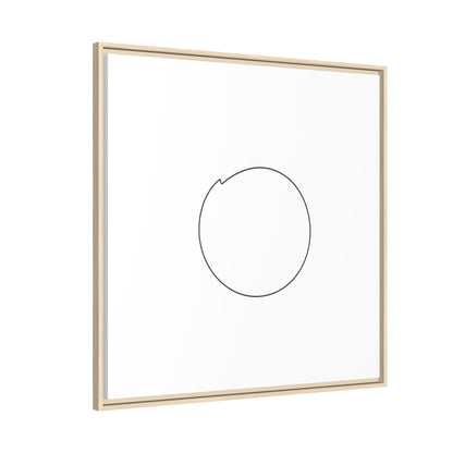 Minimal Circle Line Matte Canvas Framed | Modern Abstract Wall Art