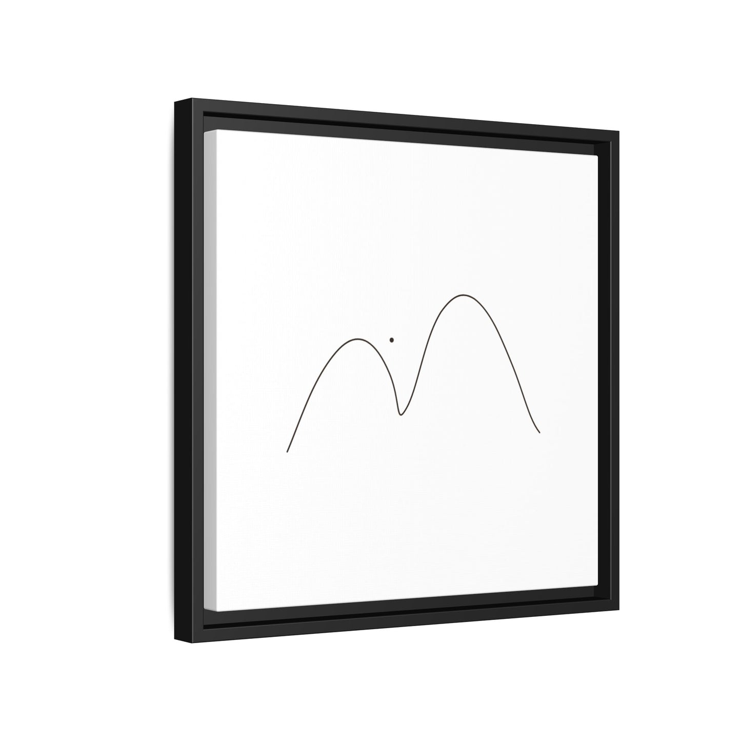 Minimal Line Mountains Matte Canvas Framed
