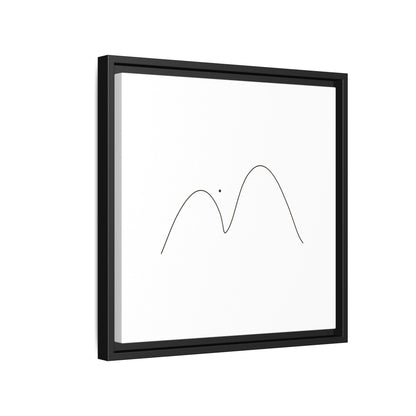 Minimal Line Mountains Matte Canvas Framed