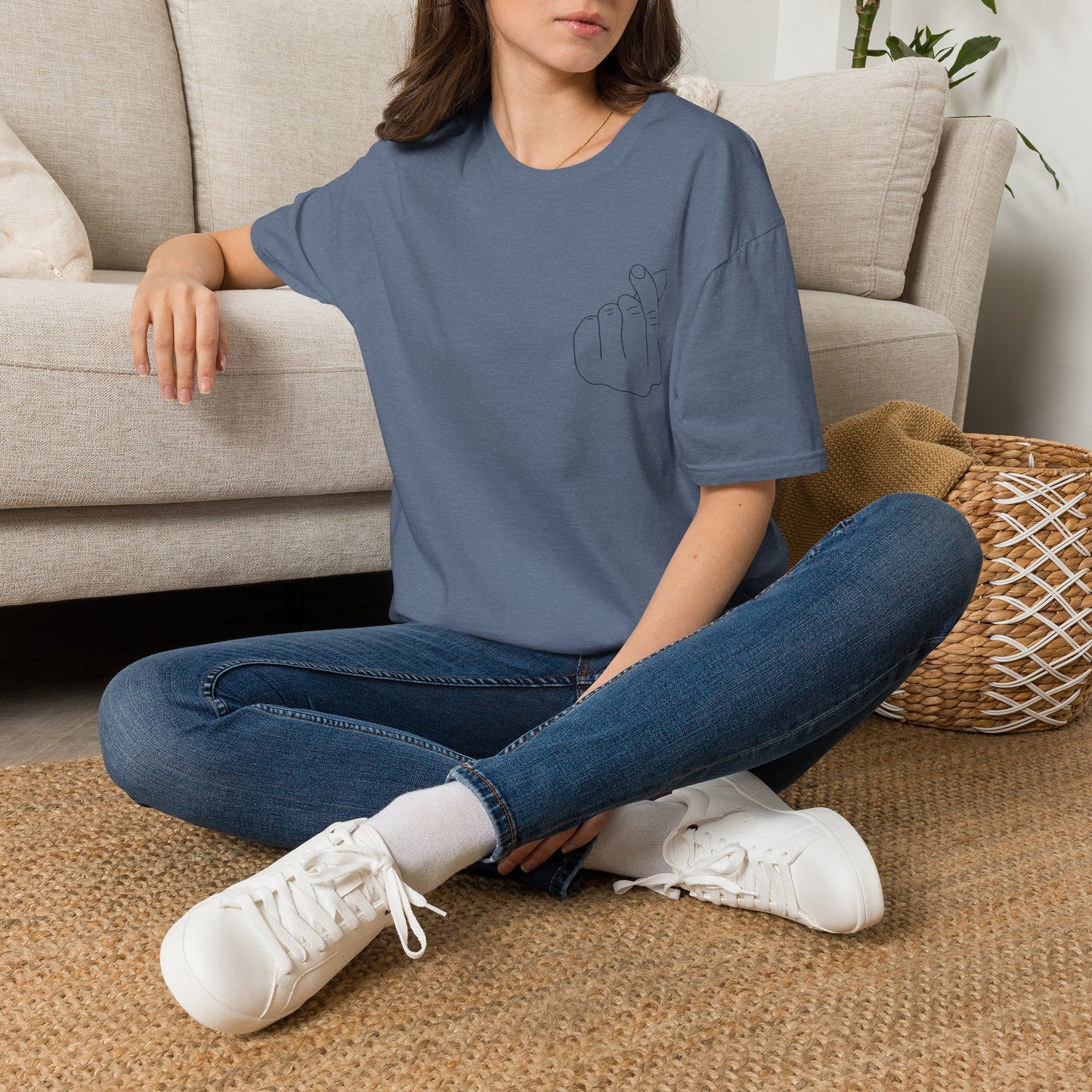 Trendy Unisex Softstyle T-Shirt with Love Hand Gesture Design