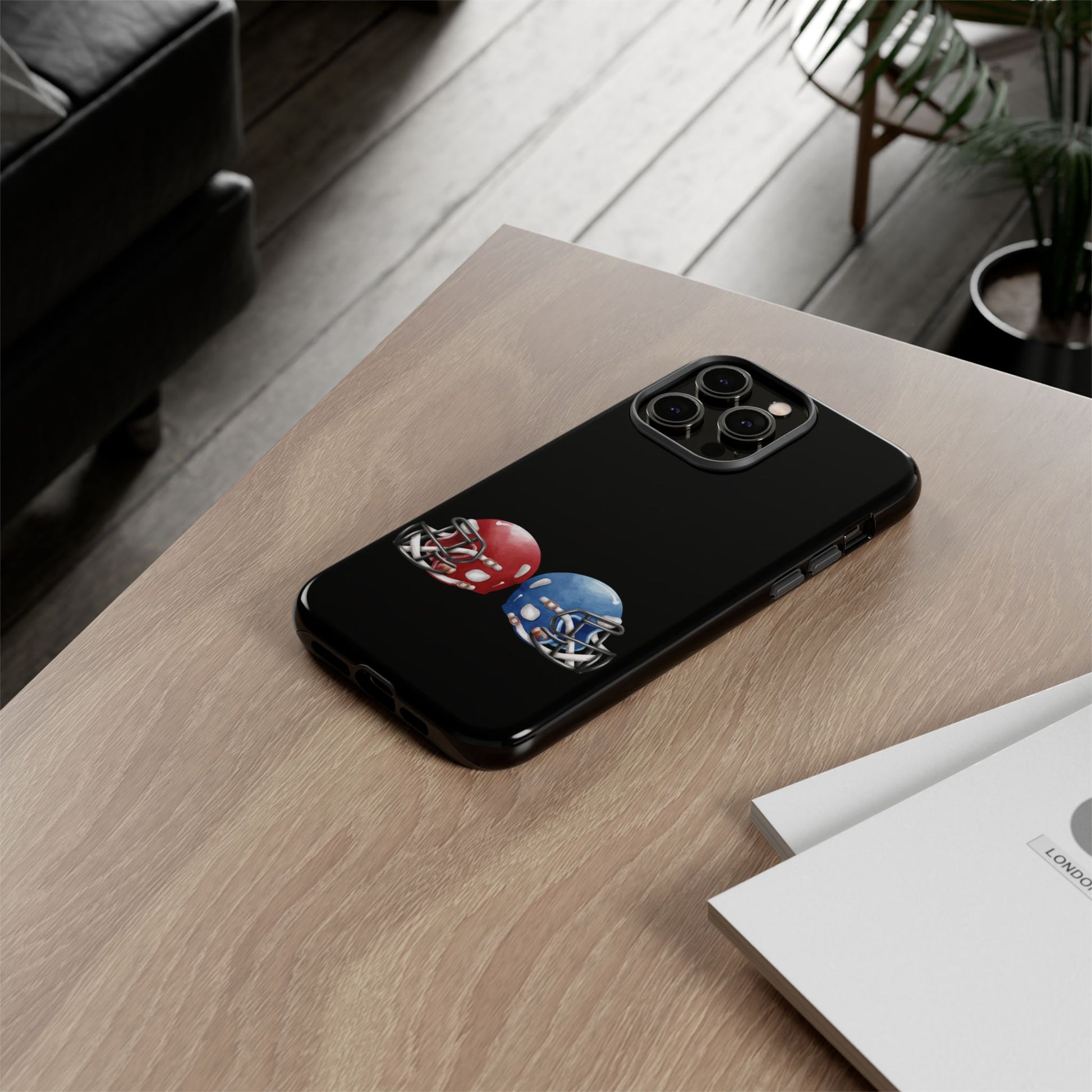 Football Helmet Phone Case, Tough Cases for Sports Fans, Gifts for Gamers, Durable Phone Cover, Unique Tech Accessories - TRV