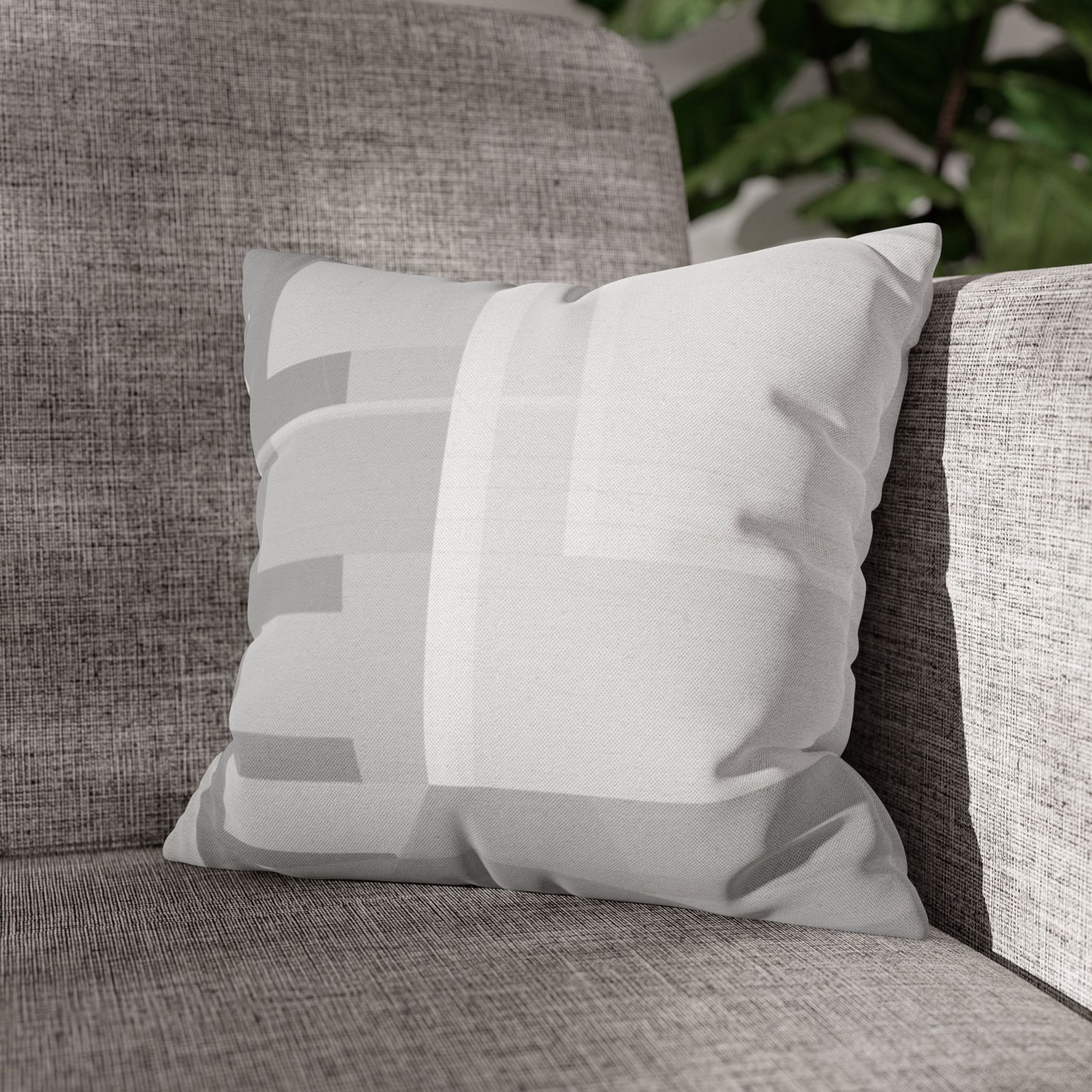 Abstract geometric grid spun polyester pillowcase featuring modern print, ideal for home decor and accent cushions.