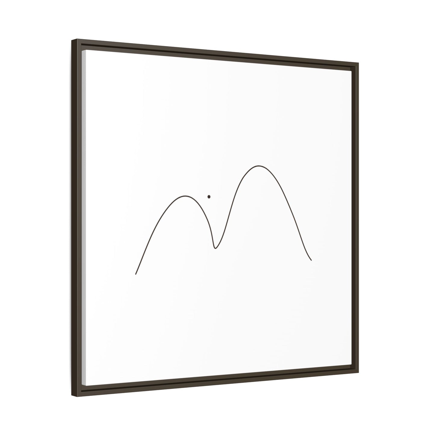 Minimal Line Mountains Matte Canvas Framed