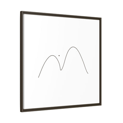 Minimal Line Mountains Matte Canvas Framed