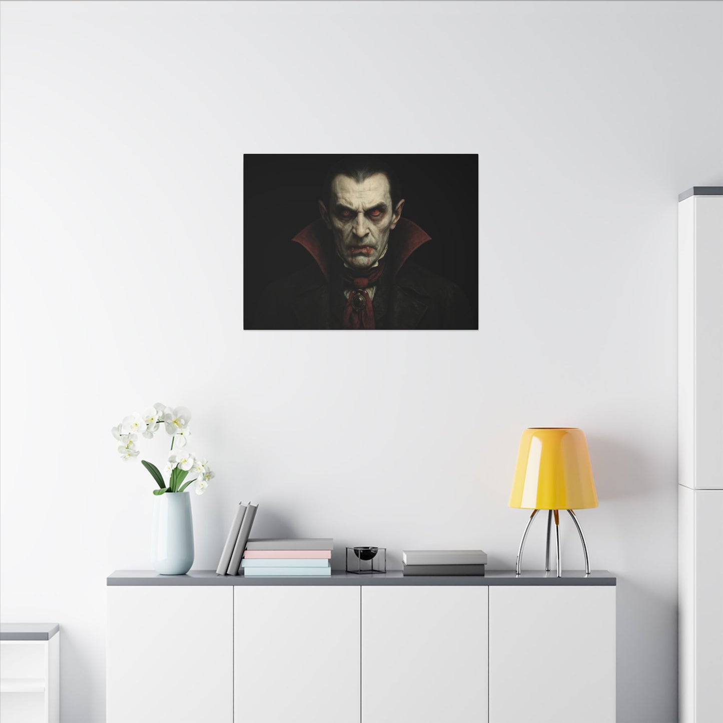 Vampire Portrait Canvas Wall Art – Gothic Dracula Print on Canvas
