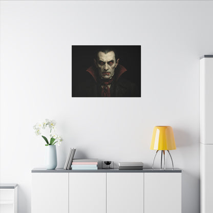 Vampire Portrait Canvas Wall Art – Gothic Dracula Print on Canvas