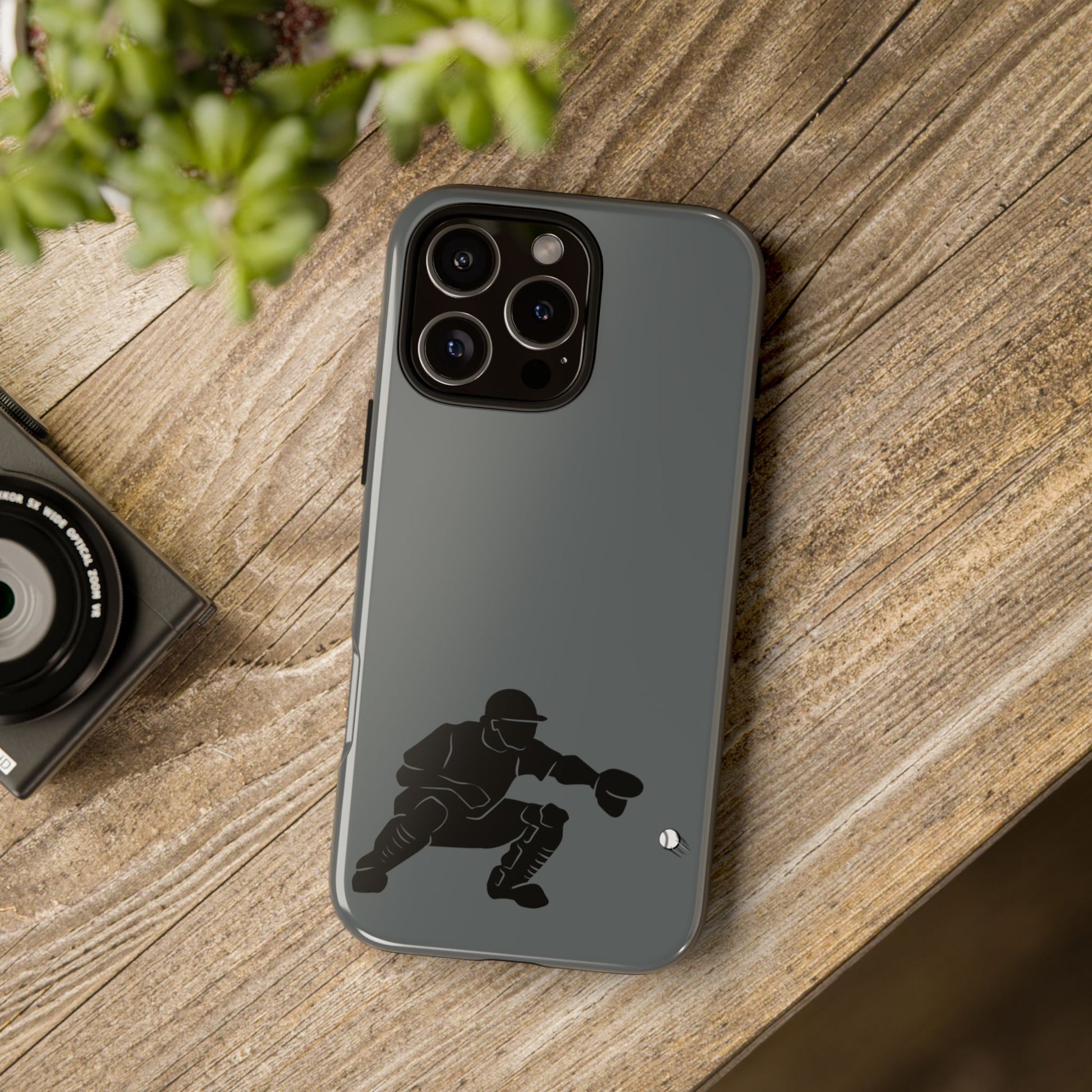 Baseball Catcher Phone Case, Sports Phone Accessory, Tough Cases, Gift for Athletes, Sports Fan Merchandise, Unique Design - TRV