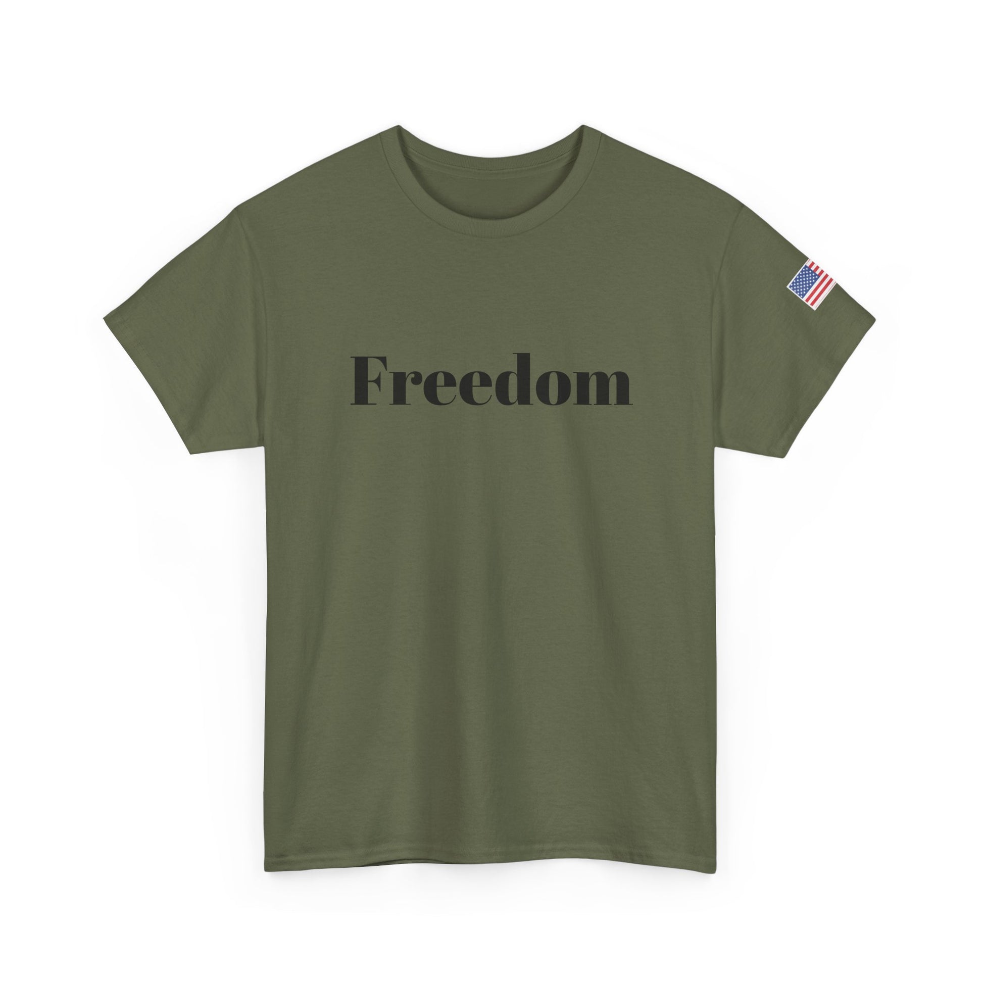 Freedom script tee | T-Shirt, American flag sleeve - TRV