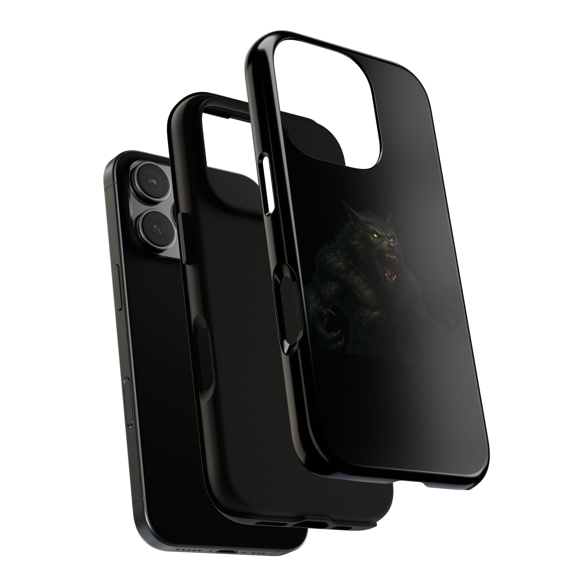 Werewolf Phone Case, Tough Cases, Black Panther Design, Gift for Animal Lovers, Phone Accessories, Fierce Phone Protection - TRV