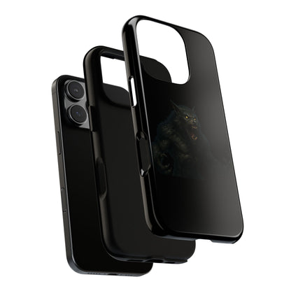 Werewolf Phone Case, Tough Cases, Black Panther Design, Gift for Animal Lovers, Phone Accessories, Fierce Phone Protection - TRV