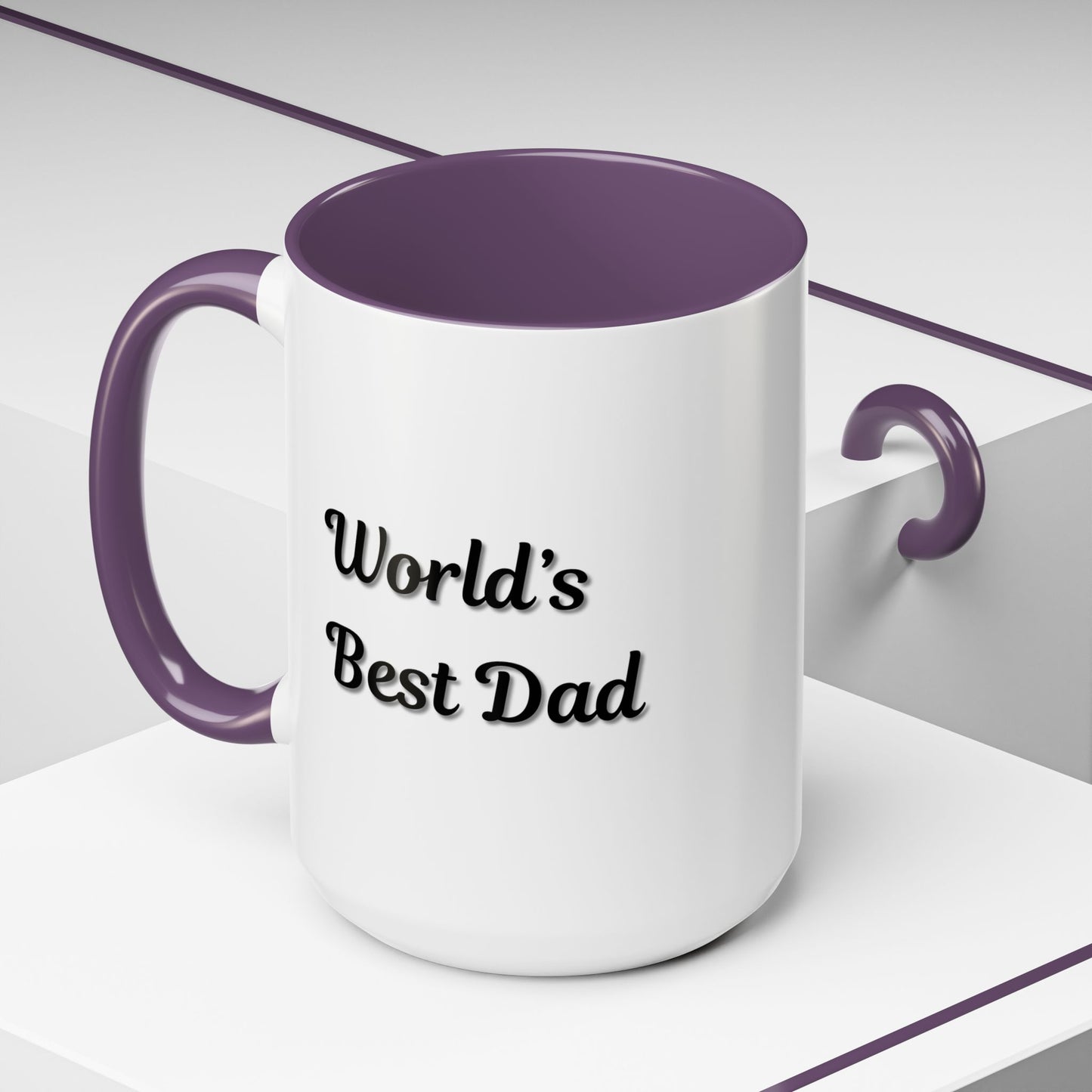 Father's Day Accent Mug, Best Dad Coffee Cup, Father's Day Gift, Novelty Mug, Ceramic Mug, Father's Day Present