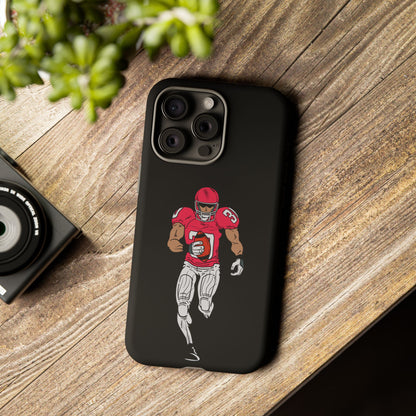 Football Player Tough Phone Case – Protective Black Sports iPhone Case