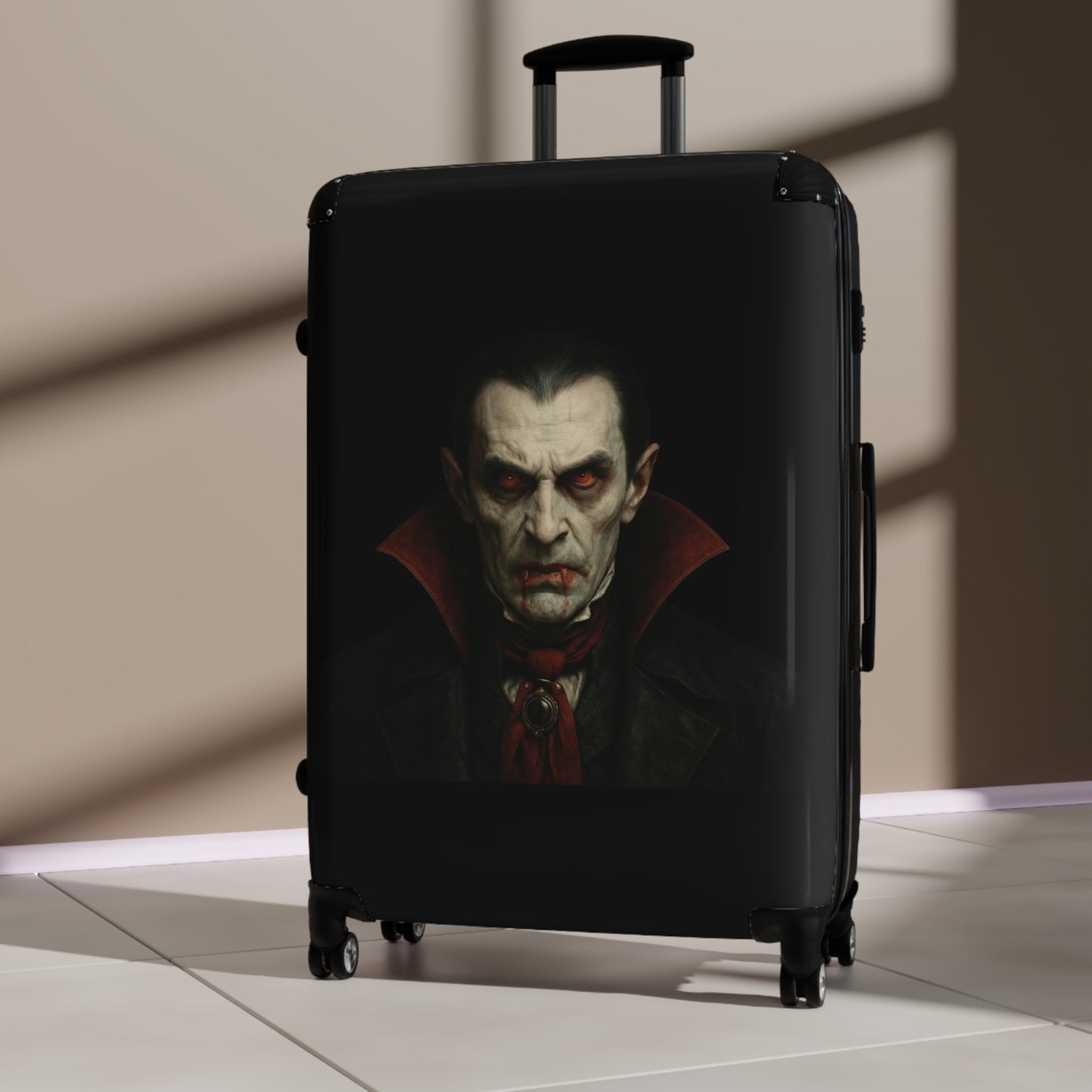 Spooky Vampire Luggage, Halloween Travel Bag, Dracula Suitcase, Gothic Carry-On, Horror Trip Gear - TRV